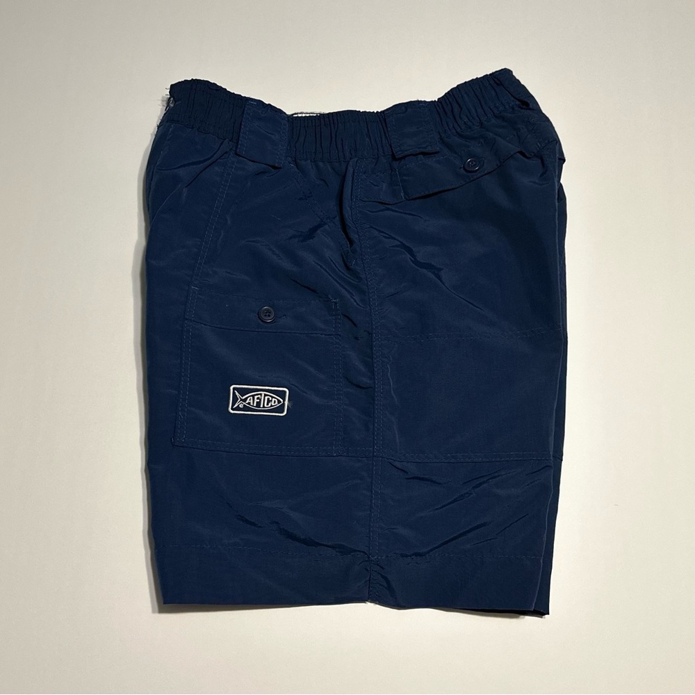 AFTCO Blue and White Shorts
